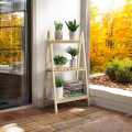 Wooden Plant Stand 2&3 Tier Foldable Flower Pot Display Solid Wood Floor Shelf Rack Two-Three layer Storage Balcony Folding Flower Stand QuickShipper. 