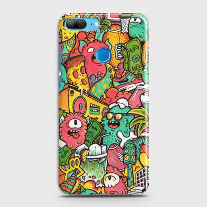 Huawei Honor 9 Lite Cover Case Beautiful cartoon  Hard Cover- Design 4 Cover