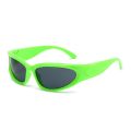 Fashion Wrap Around Cyber Y2K Sunglasses Women Silver Oval Shades Sports Cycling Sun Glasses Aesthetic Eyewear for Men Outdoor. 