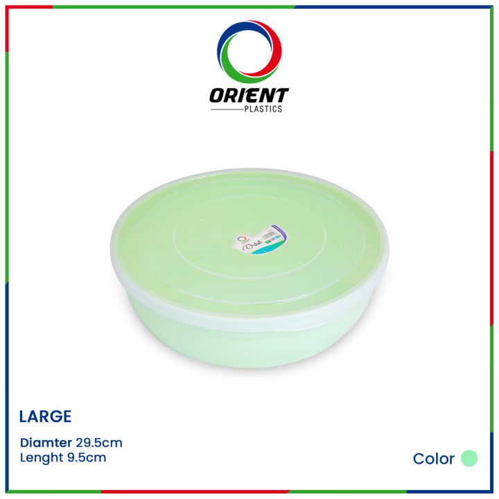 Orient Plastic Orbit Bowl  | Durable Food-Grade Serving Bowl | Stylish Lightweight and Multi-Purpose Kitchenware for Mixing, Serving and Storing Food Large