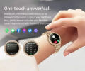 Watch Generation 15 - Smart Watch with Analog and Digital Display, Gold-Toned Bracelet, Touchscreen Interface, and Wireless Charging. 