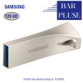 Samsung USB  Flash drive 128 GB USB Metal Body High Speed Flash Memory Stick Pen Drive Metal Body Imported USB Samsung 3.1 Flash Drive Bar Plus Silver Colour. 