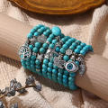 Yoga bracelet Natural stone beads bracelet Handmade Lady girl gift Chakra bracelet  bracelet 8mm Blue  bracelet for Meditation Yoga practice Stress relief Spiritual healing Fashion accessory. 