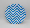 BLUE ZIGZAG PAPER PLATES PACK OF 10 BLUE THEME PAPER PLATES. 