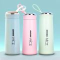 Beautiful Glass Bottle Water Bottle with Vacuum Flask and Loop (400 ML) Temperature Resistant for Hot and Cold Water, Milk, Lassi, Juice, Smoothie.... 