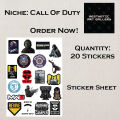 Call Of Duty Stickers For Gaming Lovers Best Aesthetic and Cool Vibes Stickers For Mobile Laptops and Decoration. 