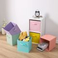Fabric Storage Bins, Durable Fun Colored Storage Bins with Handles, Collapsible Baskets for Home, Kids Room, Closet and Toy Organization. 