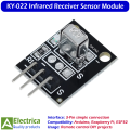KY-022 Infrared Receiver Sensor Module for Arduino, Remote Control & DIY Electronics Projects by Electrica. 