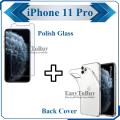 Apple iPhone 11 Pro Tempered Glass Screen Protector Polish Glass + Back Cover Soft Crystal Clear Transparent Case For Apple iPhone 11 Pro. 