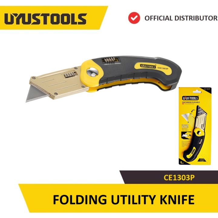UYUSTOOLS CE1303P FOLDING UTILITY KNIFE