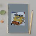 Spongebob-A4 & A5 Spiral Notebook with Plastic Sheet. 