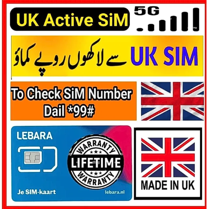100% Lifetime Working Lebara uk Sem card For TikTok Live | Daraz.pk