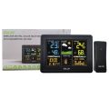 BALDR Home Weather Station & Indoor Outdoor Thermometer with Wireless Remote Sensor, Atomic Alarm Clock, Moon Phase Display, Barometric History. 
