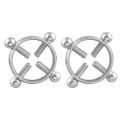 Zishfas Nipple Clamps Rings Stylish Stainless Steel Nipple Clamps Rings. 