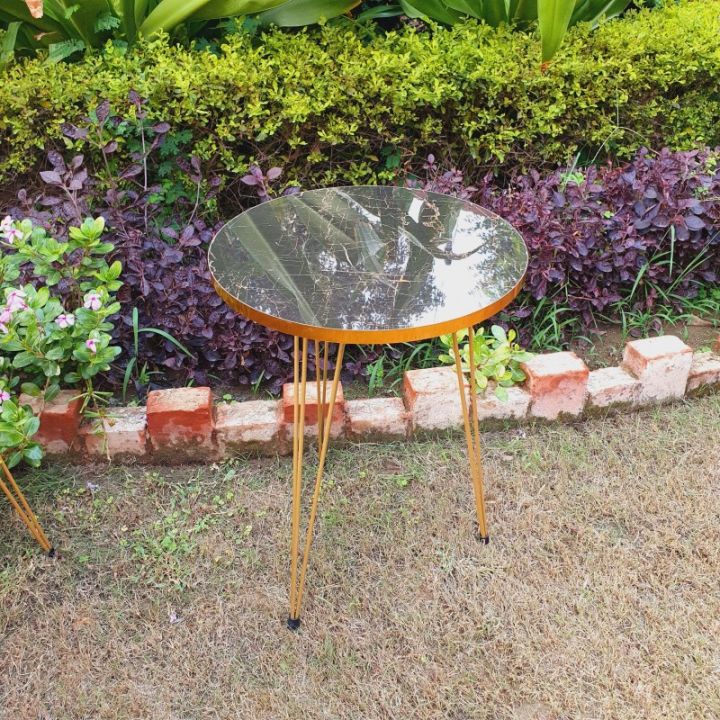 Mdf Wood Round Nesting Table With Metal Stand Set of 3 Round table Table Decoration coffee table round coffee table dining table Nesting table set Side Table Coffee Table nesting table Decor