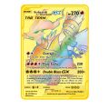 Anime Pokemon Cards Golden Metal Card Cosplay Charizard Kawaii Game Collection Cards Gift Kid Toys. 