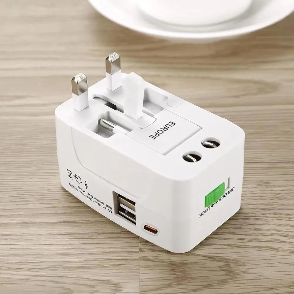 Clopal International Travel Adapter with USB & Type-C Charging Ports ...