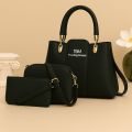 Three Piece Premium Quality Luxury Ladies Hand Bags For Girls Top Handle Bag Large Capacity Shoulder Bag. 