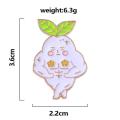 White Cartoon Daikon  Brooch Adorable Multi color  Anime Pin Cute Kids Coat Lapel Pin for Kids' coats School backpacks Pin collection Anime enthusiasts Gift for girls. 