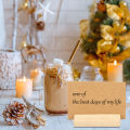 5Pcs/Set Wooden photo holder Name Seating Labels Menu Stand Table Number Holders Wedding Photos Clips. 