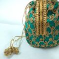 Traditional Hand potli fancy embroidery  bridal clutch bag for wedding best gift for women/Pouch style drawstring bag. 
