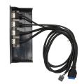 USB Front Panel Hub, High Speed 5.25in USB 3.0 Front Panel Hub for PC. 