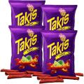 Takis Mini Fuego Hot Chili Chips, 35gram Bag (4-Pack). 