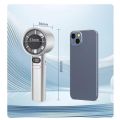 M11 Portable Handheld Fan (Multi-Color) - 120 Speed Stepless Adjustable Mini Turbo Fan, Rechargeable 1800mAh Battery, LED Digital Display, Type-C Fast Charging Desk Fan for Travel & Office. 