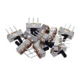 Pack of 5 - Mini On-off Slide Switch 3Pin 1P2T 2 Position. 