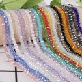65-175Pcs Rondelle Austria Faceted Crystal Glass Beads Loose Spacer Beads for Jewelry Making Accessories. 