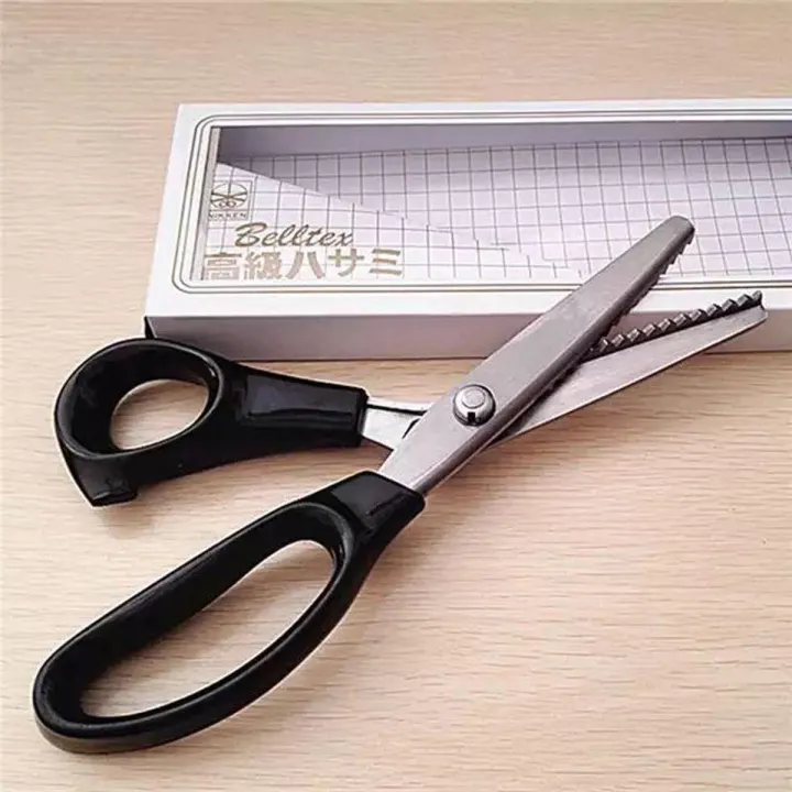 5mm Zigzag Wave Pinking Shears Professional Dressmaking Scissors | Fabric, Leather & Upholstery Craft Cutting Tool KS
