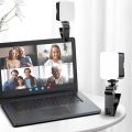 Plokama PK-79 Led Video Light Portable Phone Fill Light Clip COMPUTER MOBILE PHONE LIVE BROADCAST BEAUTIFICATION FILL LIGHT CAMERA PHOTO Accessories: Phone Tripod, Phone Mount, LED Light and Microphone - for YouTube_ Starting Kit or iPhone Vlogging Kit. 