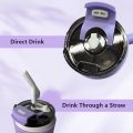800ml Insulated Stainless Steel Travel Mug with Handle & Straw – Double Wall Vacuum Coffee Tumbler with Lid for Home, Office & Outdoor Use. 