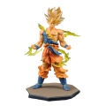 Dragon Ball Goku Super saiyan Figure Collectible PVC 17 cm Super Saiyan Son Goku with power up rings Action Figure Model Toy dragonballz decor Anime manga dragonball z Goky vegeta super saiyan action figure anime manga collectible. 