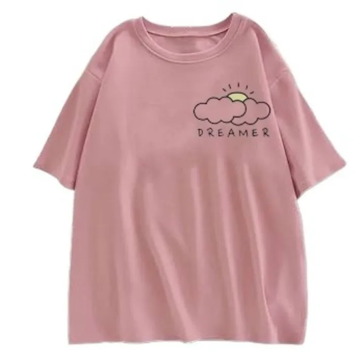 Pink%20Dreamer%20Cloud%20Sun%20Printed%20T%20Shirt%20for%20Girls%20&%20Women%20Cotton%20Jersey%20Top%20-%20Image%206
