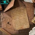 Green Home Confession Letter Vintage Pattern Retro Writing Paper Envelope. 