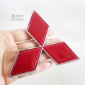 1 x ABS Mitsubishi logo car auto front rear trunk lid emblem badge sticker decal replacement Mitsubishi. 