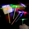 [Random Color] LED Propeller Luminous Flying Fan Toy / Classic Childhood Bamboo Dragonfly Toy / Hand Rubbing Dragonfly Flying Toy. 