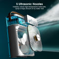 Portable air conditioner fan 3 In 1 Desk Cooling Fan Spray Fan Quiet Cooling Air 3 Gear Wind Adjustment 7 Ambient Light Timer Mute USB Mini Portable Summer Fan Stand Fan Desktop Fan For Room Office. 