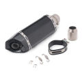 AKE - Motorcycle Akrapovic Exhaust Carbon Fiber Tip Slip On Matt Black For Heavy Bikes. 