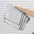Double-sided steel wire dishcloth, kitchen imitation steel wool ball rag, metal wire cleaning, wear-resistant brush, pots and bowls, bamboo fiber rag. 