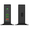 PD 45W Type C Wireless Charger Charging Station Hub Phone Desktop Smart 5 Port USB Wall Charger. 