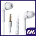 AVA B5 HIGH QUALITY FINISHING HANDS FREE HEADPHONE HANDSFREE EARPHONE WITH MIC, EXTRA SOUND WIRED EARPHONES SPORT IN EAR DEEP BASS STEREO EARBUDS EARPHONES HANDFREE FOR ALL SMARTPHONES ANDROID & IOS, WHITE. 