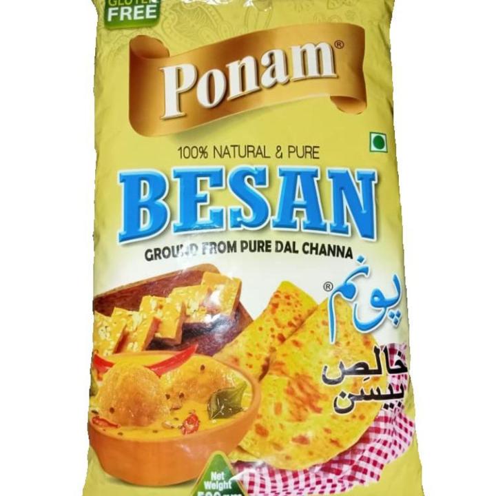 Ponam Rice Ponam Pure Besan / gram flour 500g Packet Pure Desi Chana Atta, Pure ...