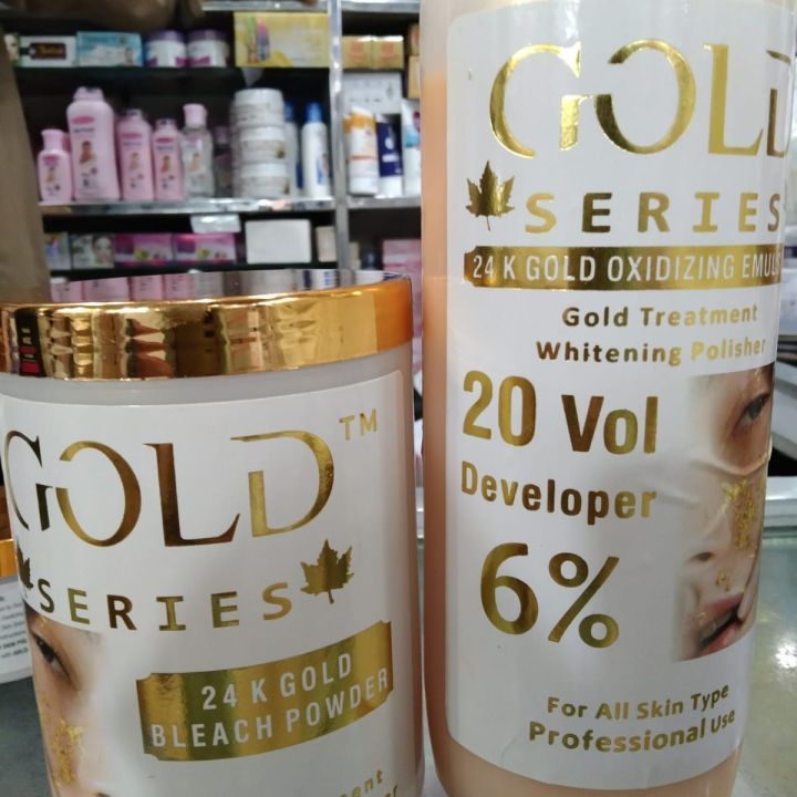 Gold Series Bleach Set Volume 1000ml Powder 500ml