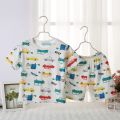 2 6 8 10 Years Child Boy Girl Pajamas Cotton Sleepwear Tops Pants Clothing Sets for Teens Girls Rainbow Pyjama Kids Cat Pijamas. 