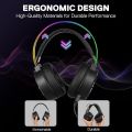 Redragon H314 GRENDEL RGB USB Wired Gaming Headset with 40mm Drivers and Lightweight Design, and Soft PU Leather Ear Cushions for Ultimate Comfort. 