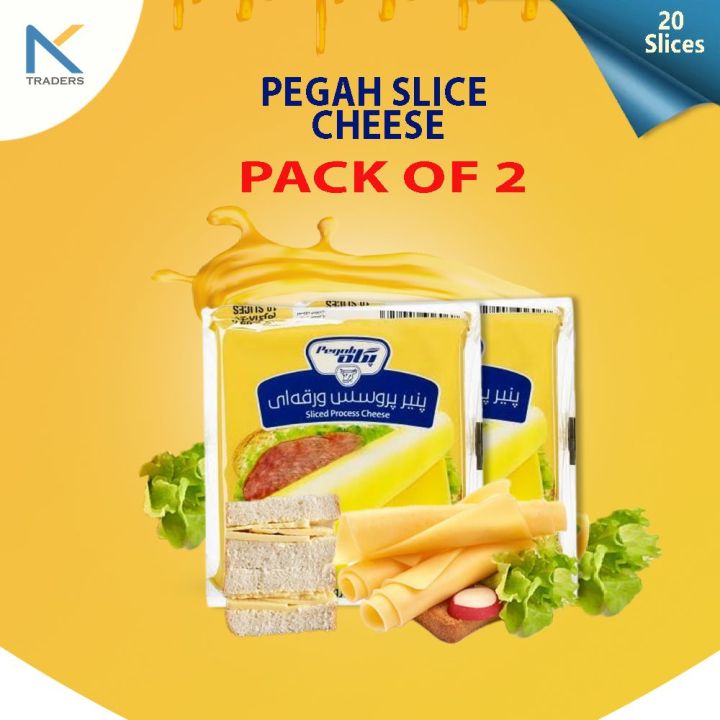 2 Packs - 20 Slices - Fresh Stock - Pegah Slice Cheese