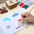 Kids Wooden Painting Template Drawing Tools Set Kindergarten Elementary School Students Beginner Graffiti Boys Girls Toys. 