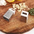 Techmanistan 4 Sided Mini Grater, Vegetables Grater, Peeler And Grater Tool, Stainless Steel Box Grater with Handle, Multifunctional Tiny Cheese Grater, Garlic Grater. 